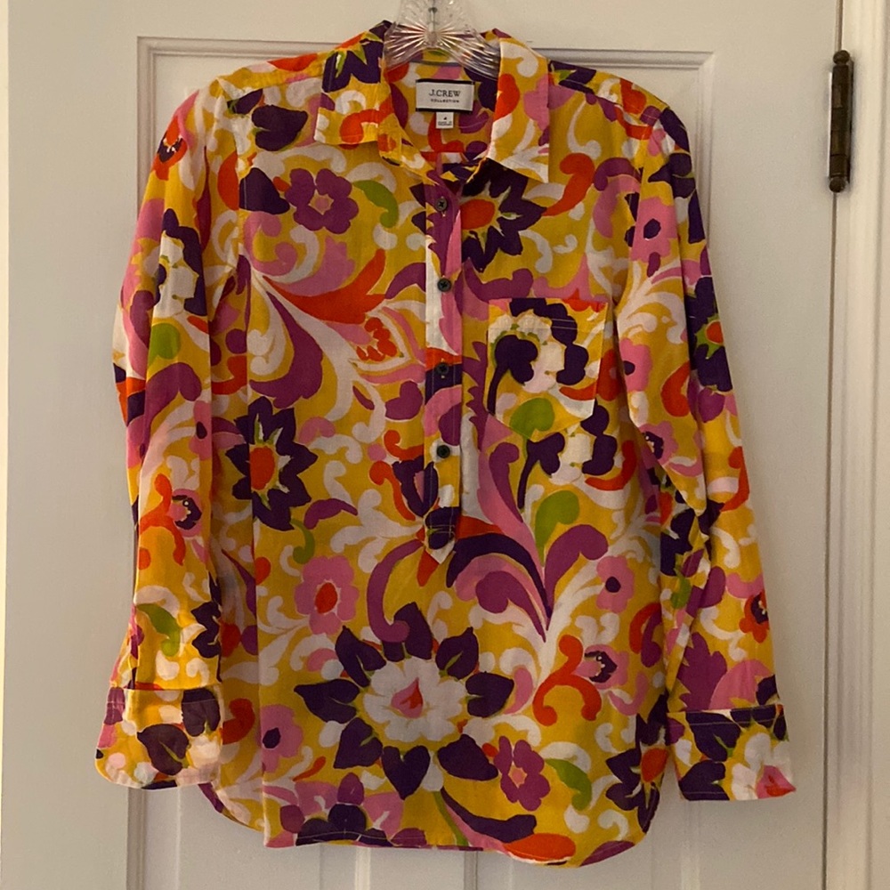 J Crew Cotton Popover Shirt